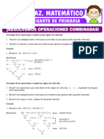 Jerarquia de Operaciones Combinadas para Cuarto de Primaria