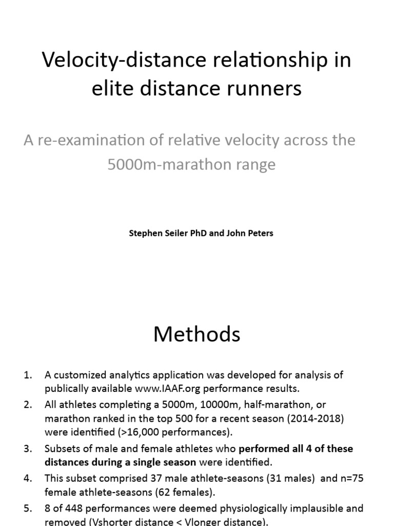 Distance Velocityrelationshipeliterunning | PDF | Long Distance Running ...
