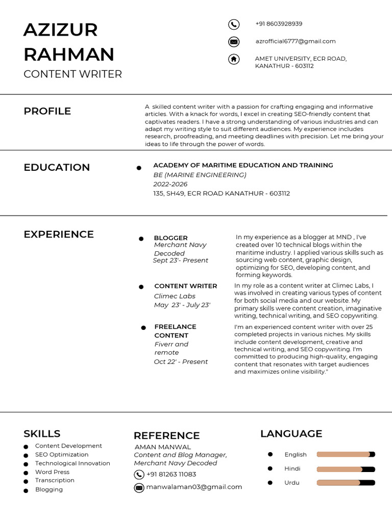 Aziz - Resume 20231101 113521 0000 | PDF | Blog | Search Engine ...