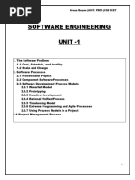 Software Engineering Unit-1 Notes