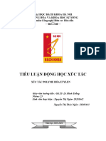 Tiểu Luận Động Học Xúc Tác: Đại Học Bách Khoa Hà Nội Trường Hóa Và Khoa Học Sự Sống Bộ môn Công nghệ Hữu cơ-Hóa dầu