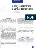 Acerca de La Paz y La Agresividad Humana en La Obra de Erich Fromm