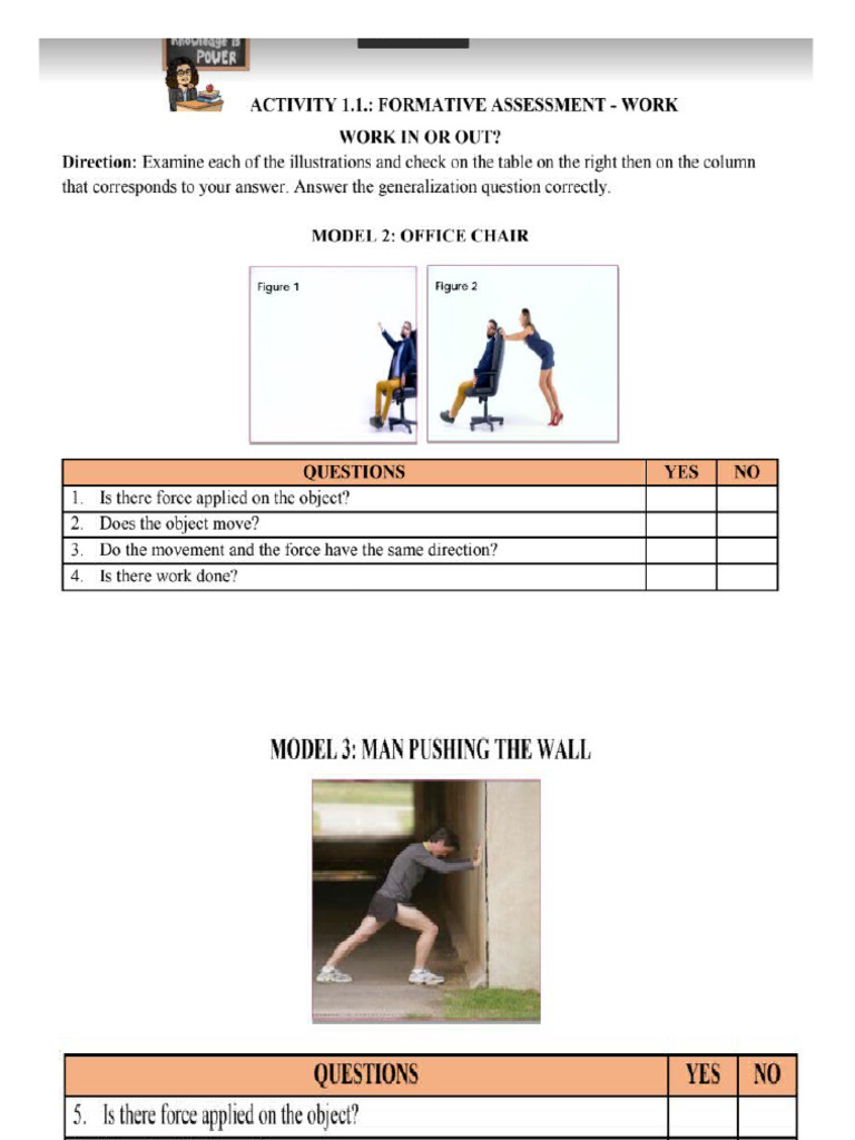 Activity Sheet For Work | PDF