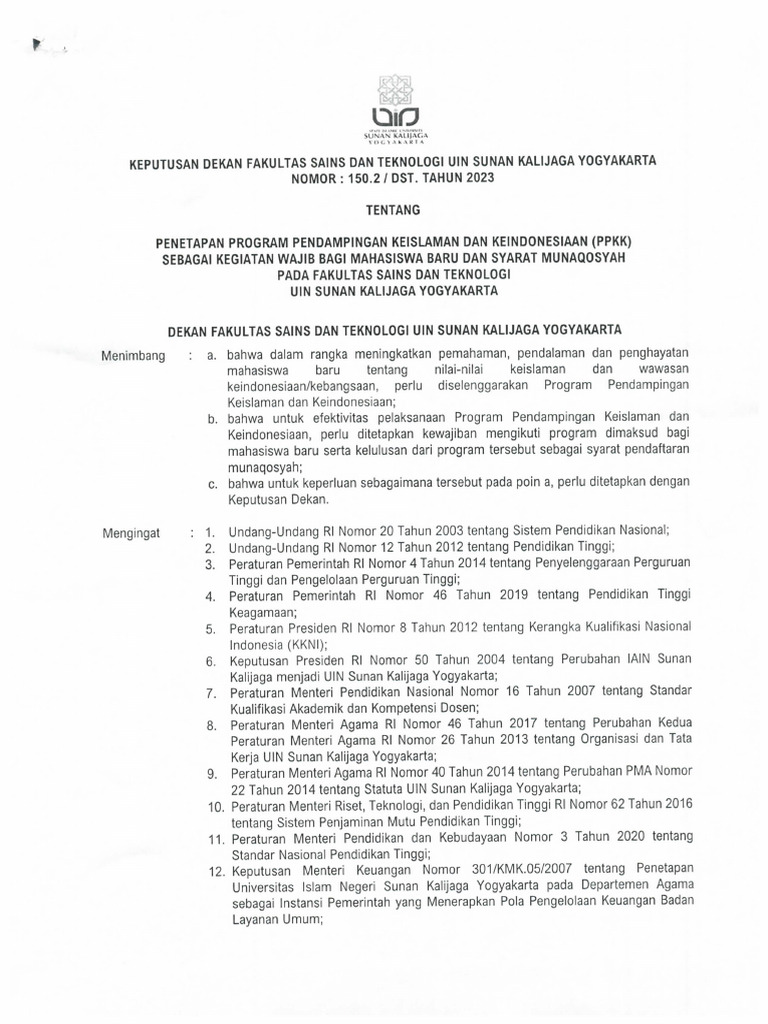 150.2 Penetapan PPKK | PDF