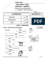 2324 G1 MidTerm1Test Grammar&Writing