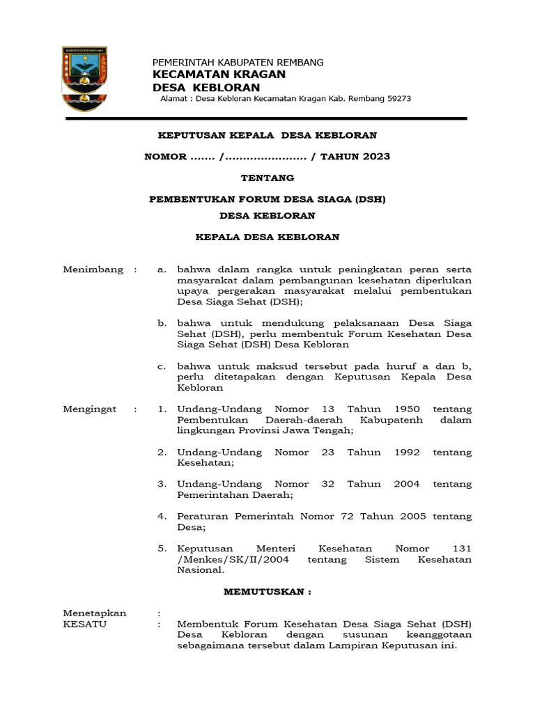 Sk Desa Siaga Pdf