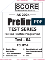 GS SCORE Prelims 2024 Practice Test 4 With Solution