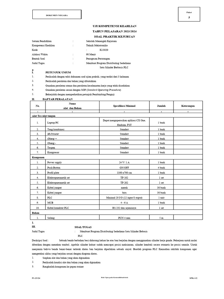 P3-SPK-Teknik Mekatronika | PDF