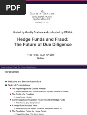Hedge Fund Due Diligence