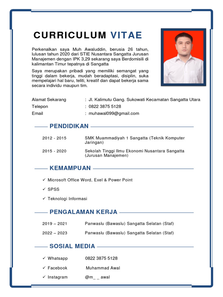 Contoh CV Baru | PDF | Karier & Perkembangan
