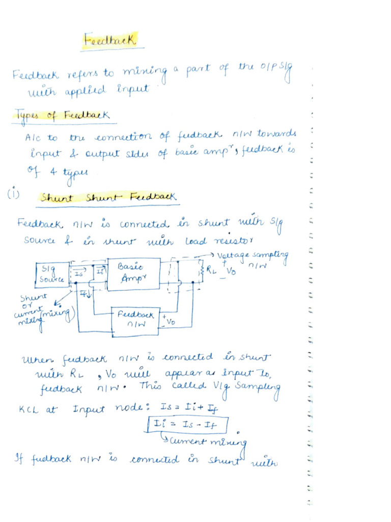 Feedback Amp Notes | PDF