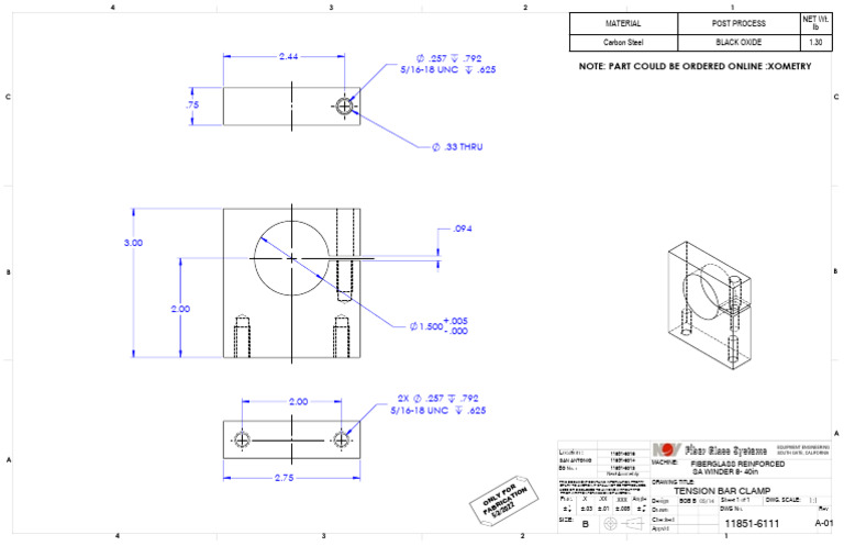 Fiber Glass Sample Drawing | PDF