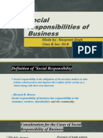 Social Responsibilities of Business: Made By: Navpreet Singh Class & Sec: XII-B