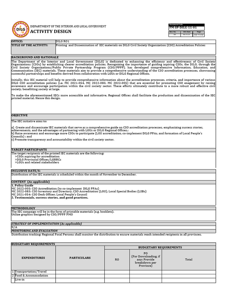 IEC Materials for CSO Accreditation | PDF