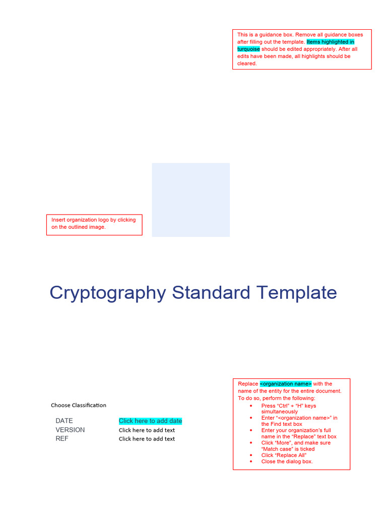 Cryptography Standards Template Guide | PDF