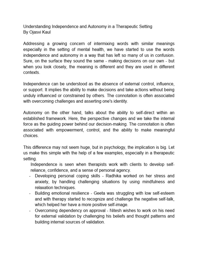 Body Autonomy Meaning