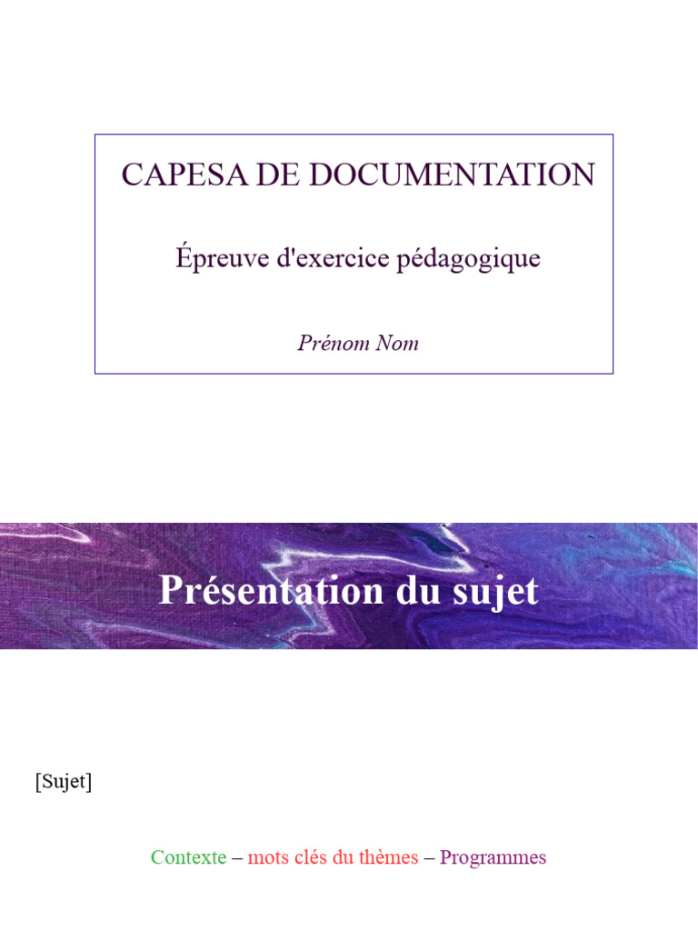 Documentation CAPESA et Pédagogie | PDF | Pédagogie | Informations