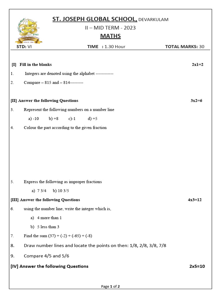 6 maths | PDF