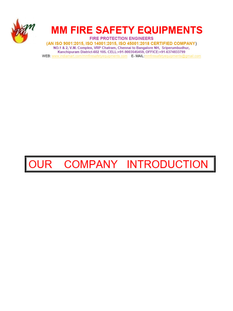MM Fire Safety Equipment Overview | PDF