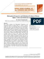 Philosophical Perspectives and Definitional Problems of Human Rights: Critical and Intellectual Appraisal
