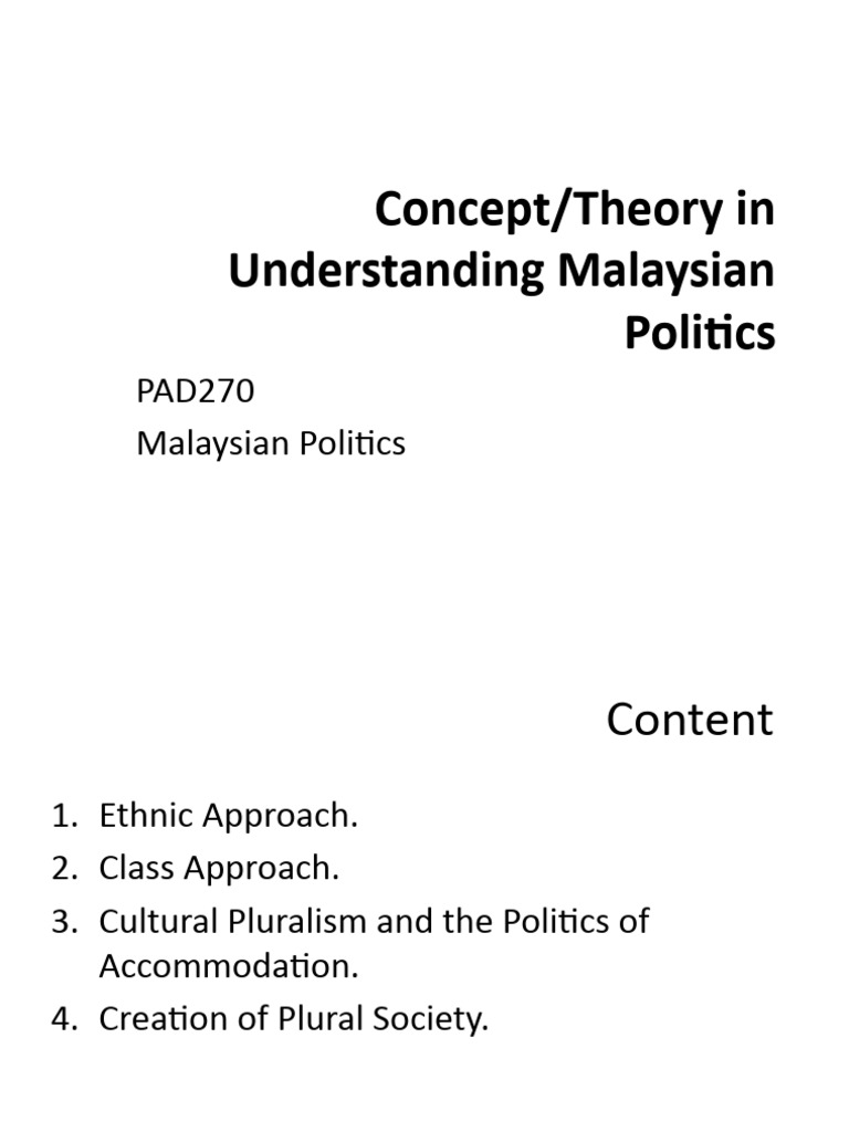 2.concept Theory in Understanding Malaysian Politics. | PDF | Politics ...