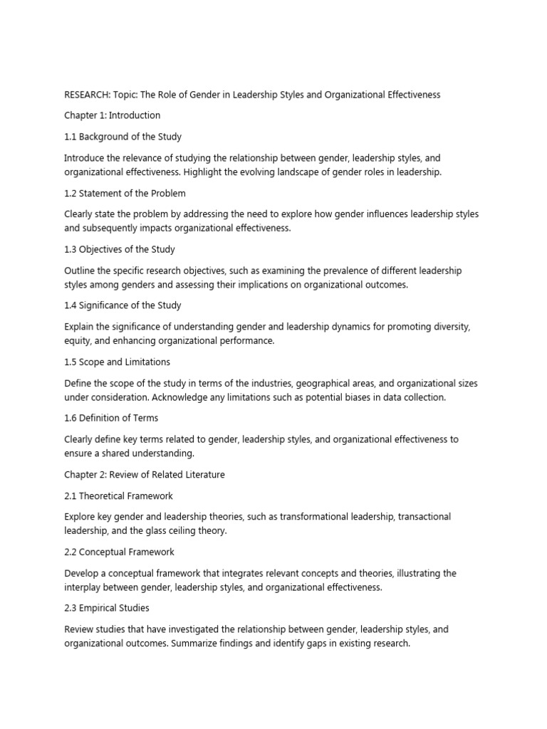 Gender's Impact on Leadership Styles | PDF | Leadership | Data Analysis