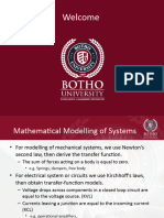 Lecture 5 Modelling of Electrical, Mechanical Systems