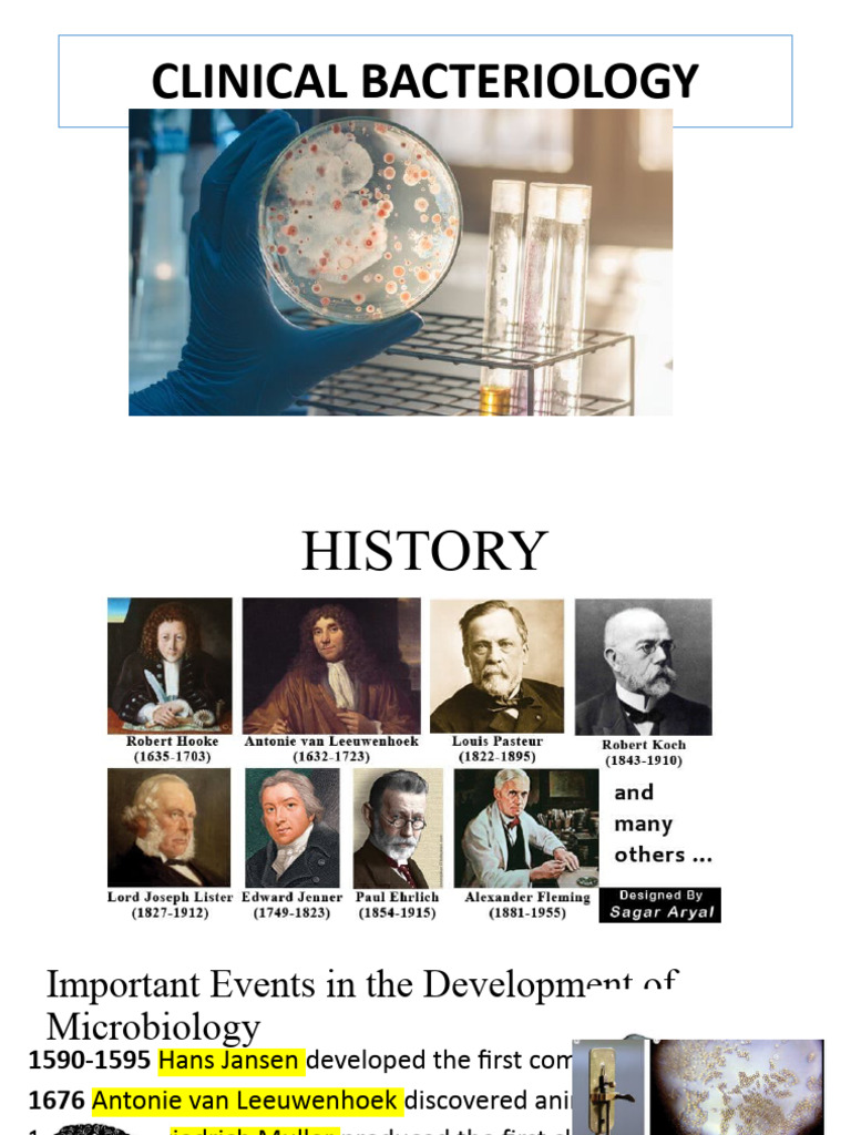 Introduction To Bacteriology Part I PDF Bacteria Medicine