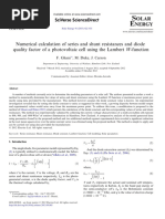 Ghani - Numerical Calculation of Series and Shunt Resistances