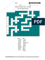 Crossword Past Verbs