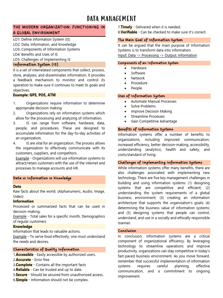 Introduction To Information System | PDF | Information | System