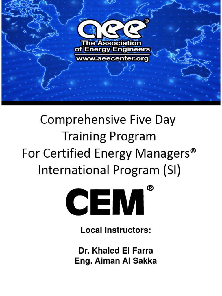 CEM Manual To Print | PDF | Efficient Energy Use | Energy Management