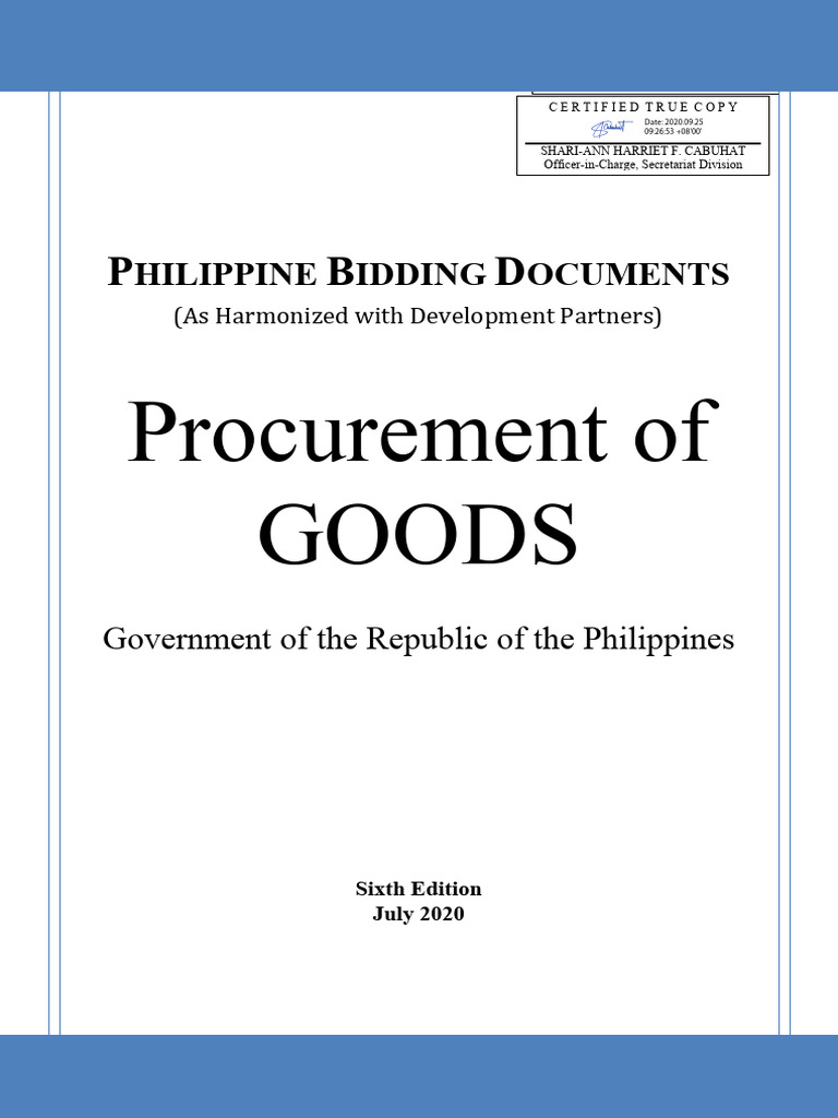 GPPB Bidding Documents 6th Edition Guide | PDF | Procurement | Business