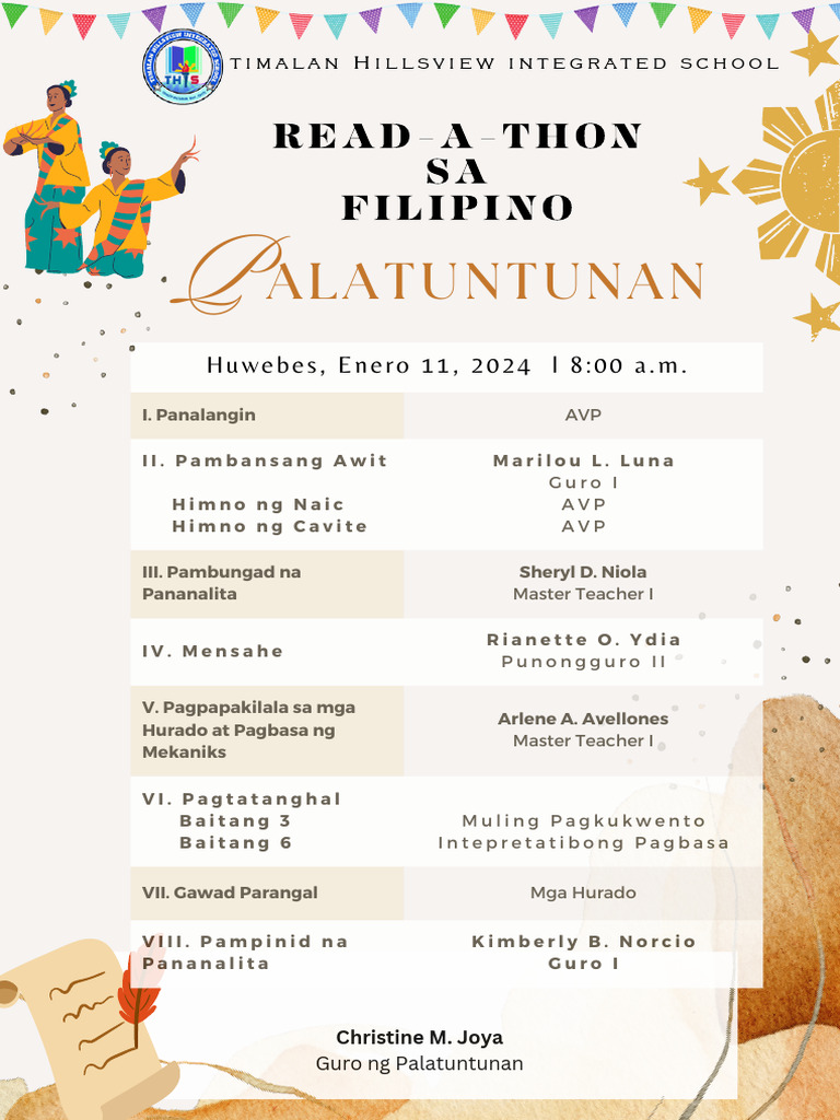 Filipino Program | PDF