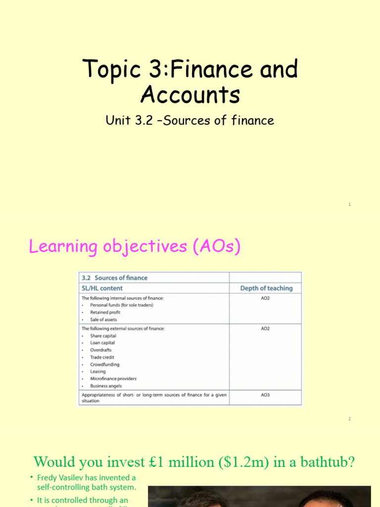 Sources of Finance Explained | PDF | Business | Finance & Money Management