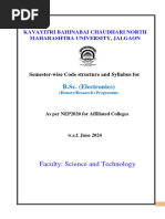 F.Y.B.Sc Electronics Syllabus NEP 2020