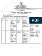 WEEKLY HOME LEARNING PLAN TEMPLATE Esp