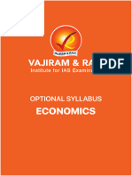 Economcis Optional Syllabus