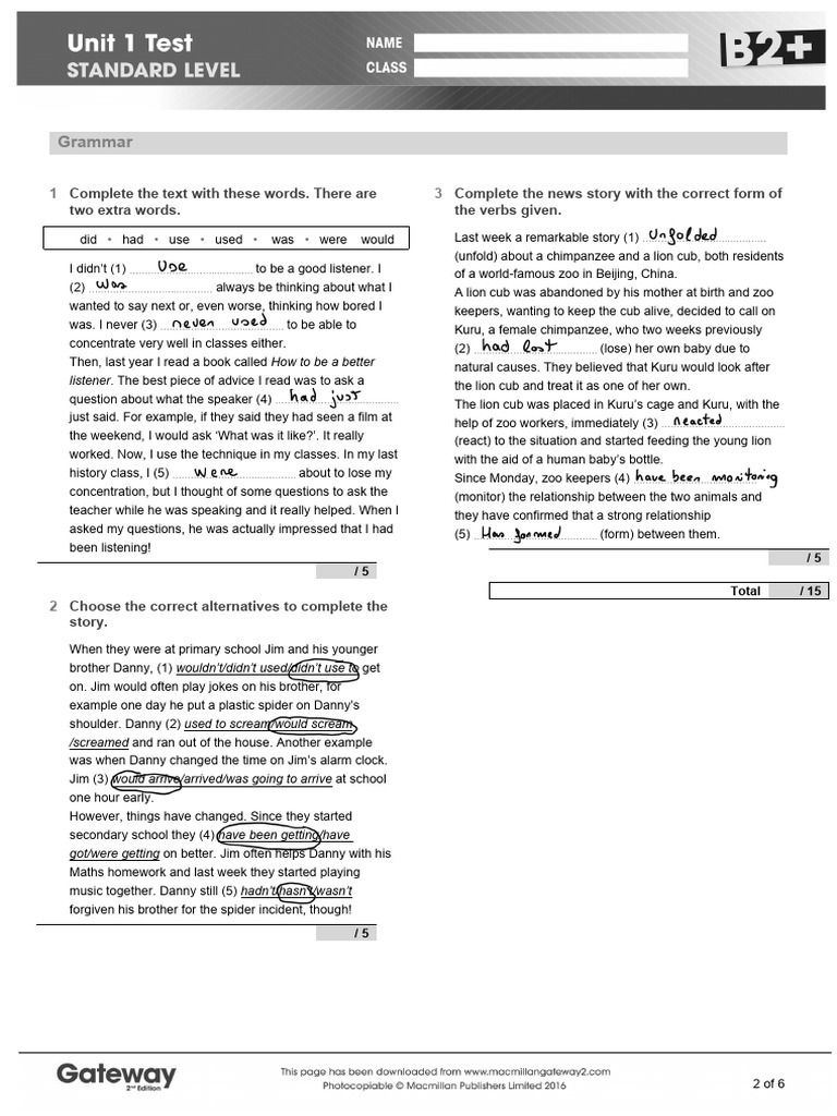 B2 unit 1 test standard download free pdf headache experience