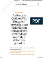 Así Trabaja Gotham City Research Investiga A Sus Víctimas Con Trabajadores Infiltrados y Contrata A Detectives Privados