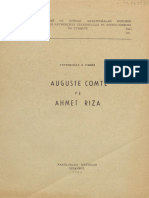 Auguste Comte Ve Ahmet Rıza