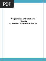 Programación 1º Bachillerato Filosofía 23-24
