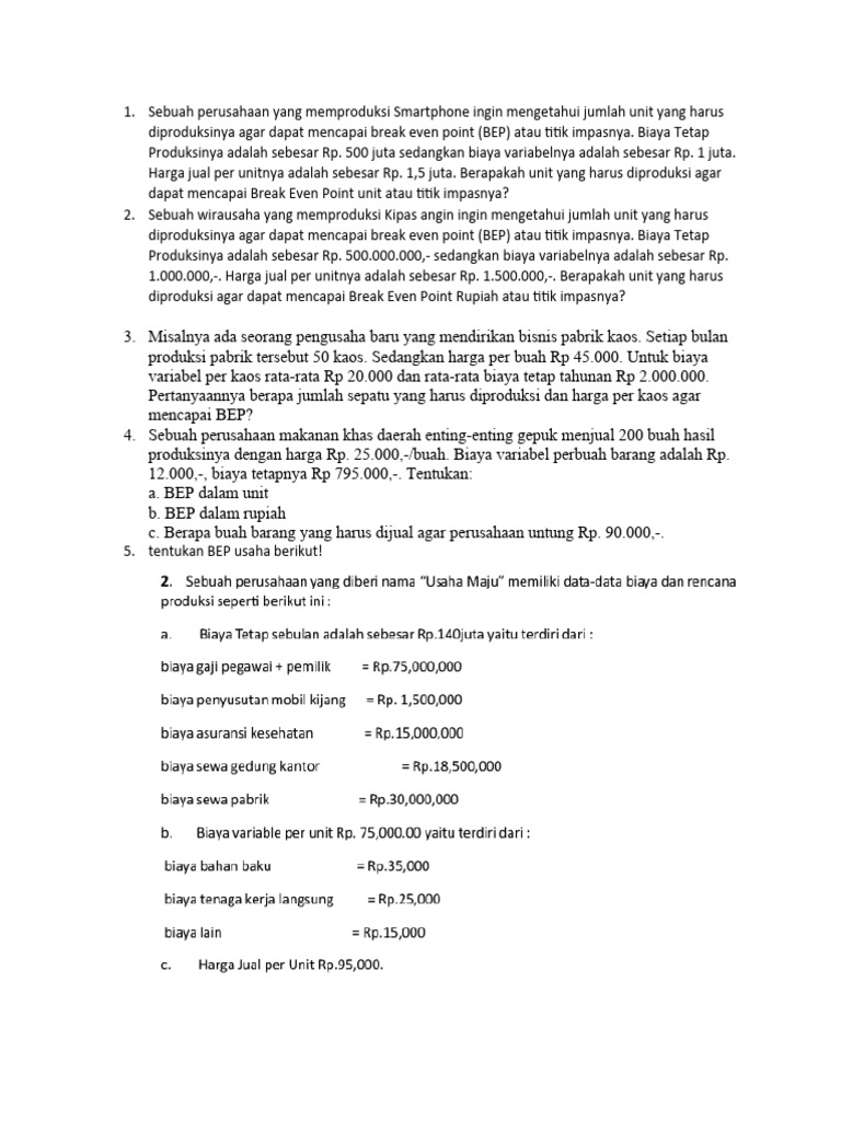 Soal Bep KD 4 | PDF