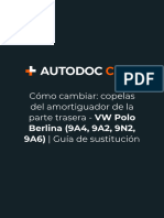 Cómo Cambiar - Copelas Del Amortiguador de La Parte Trasera - VW Polo Berlina (9A4, 9A2, 9N2, 9A6) - Guía de Sustitución