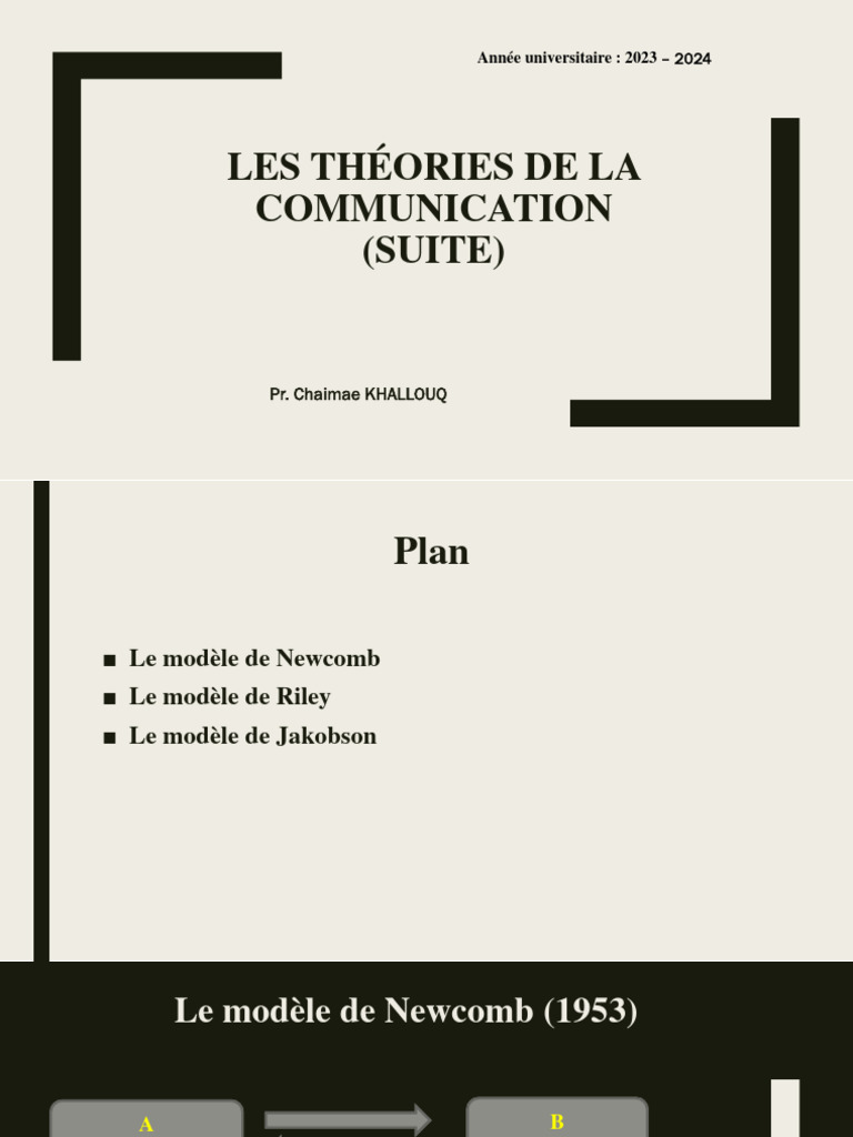 Modèle de Newcomb en communication | PDF | la communication