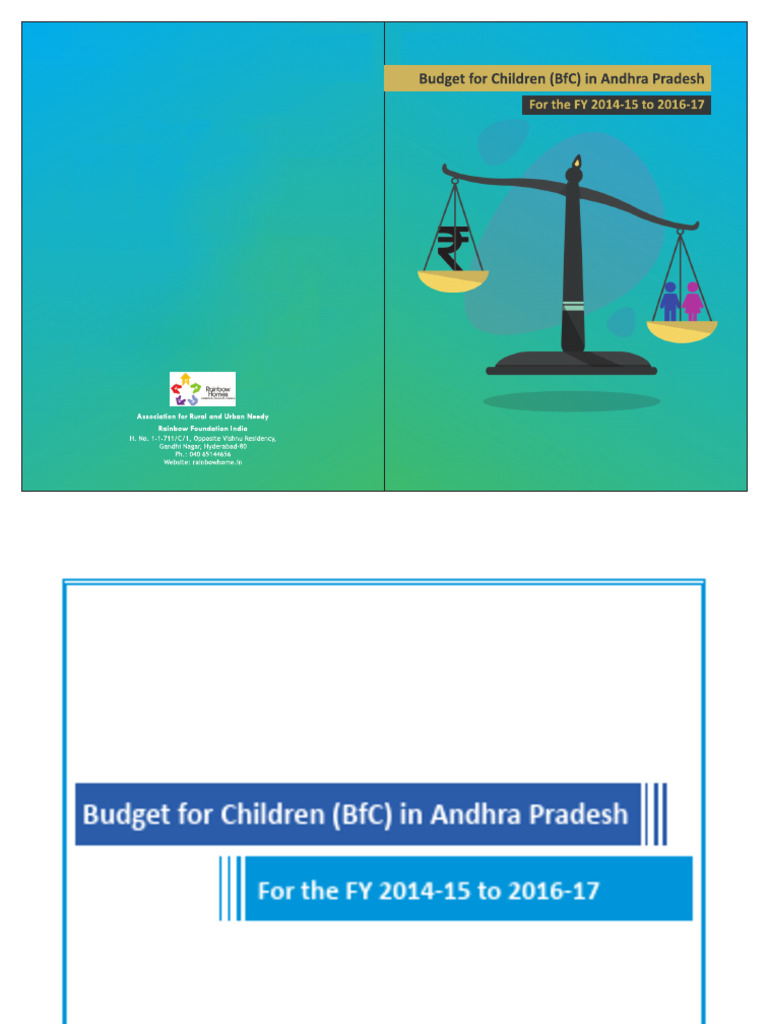 Budget For Children in AP - Final | PDF | Violence | Sustainability