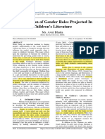 Interpretation of Gender Roles Projected in Children S Literature