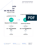 Comprovante Pix No Valor De: Joice M. de Oliveira Dayanna P. Da S. Mesquita