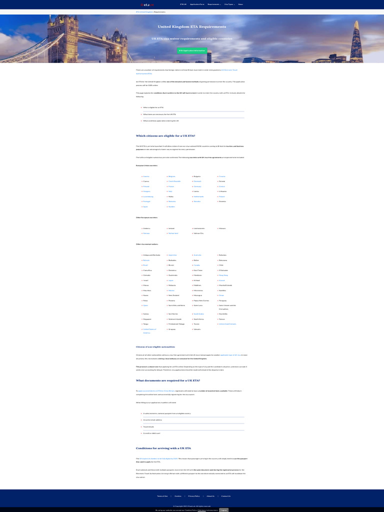 UK ENTRY REQUIREMENTS FOR US CITIZENS 2025 visual data 2