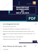 Apresentação BoasPráticasDeFabricação BPF RDCNº48.2013 09.10.2023